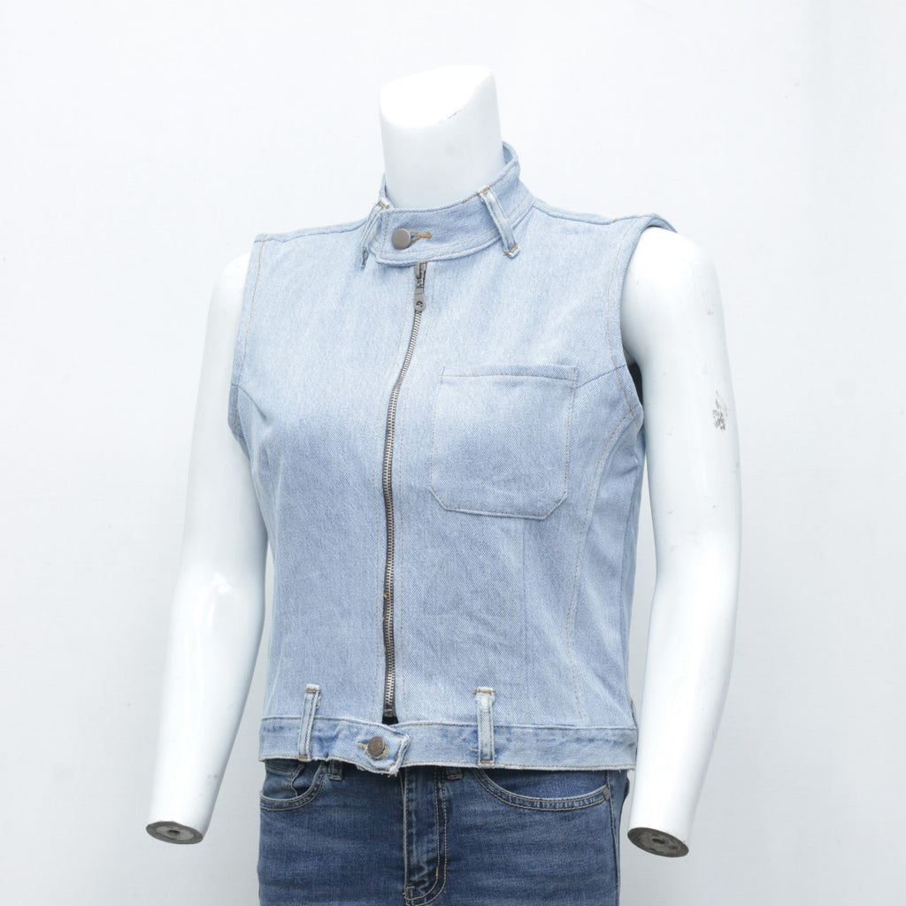 CR1861 Reworked Ladies Denim Wrap Top