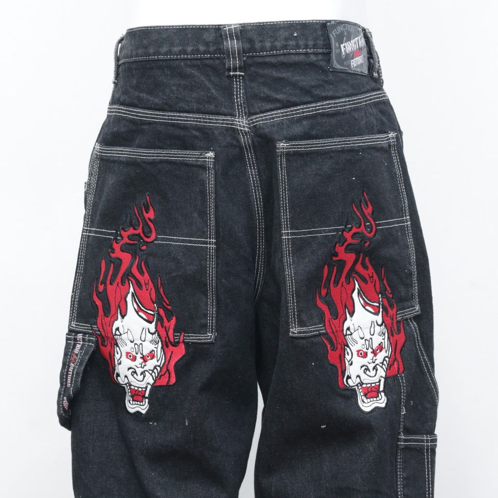 CR0032 Reworked Denim Pant With Detailed Embroidery