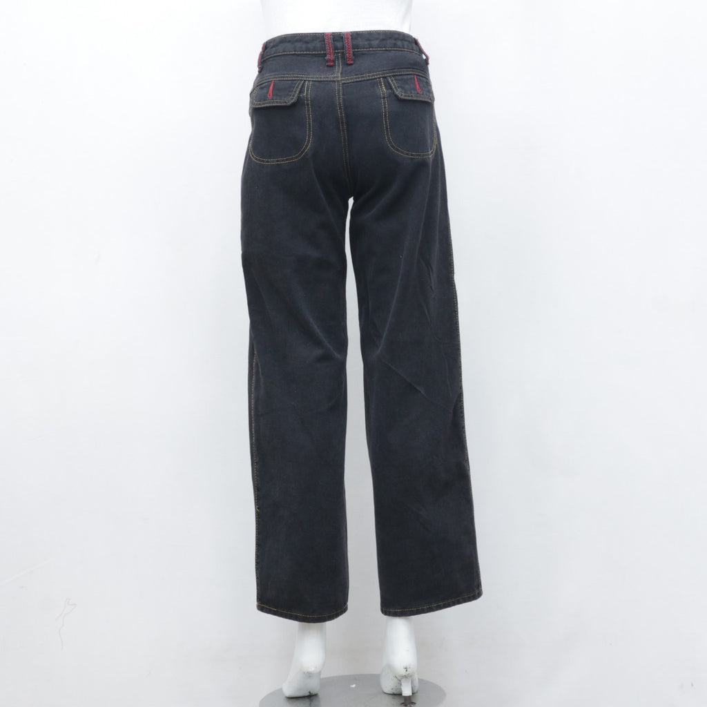 CR0036 Reworked Denim Baggy Jeans with Embellish Embroidery