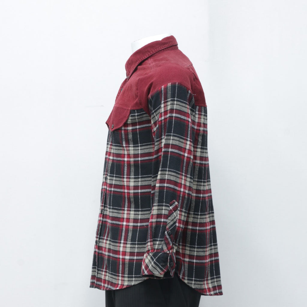 CR0045 Reworked Two Tone Flannel Shirts