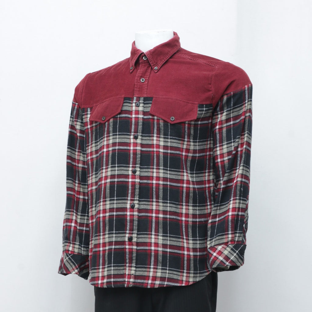 CR0045 Reworked Two Tone Flannel Shirts
