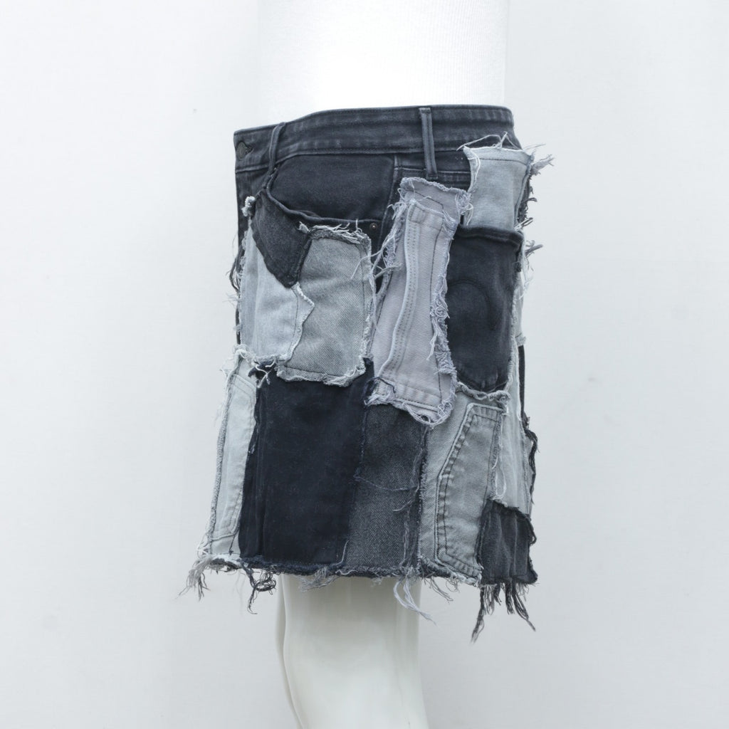CR2060 Reworked Levi's Denim Patchwork Mini Skirts