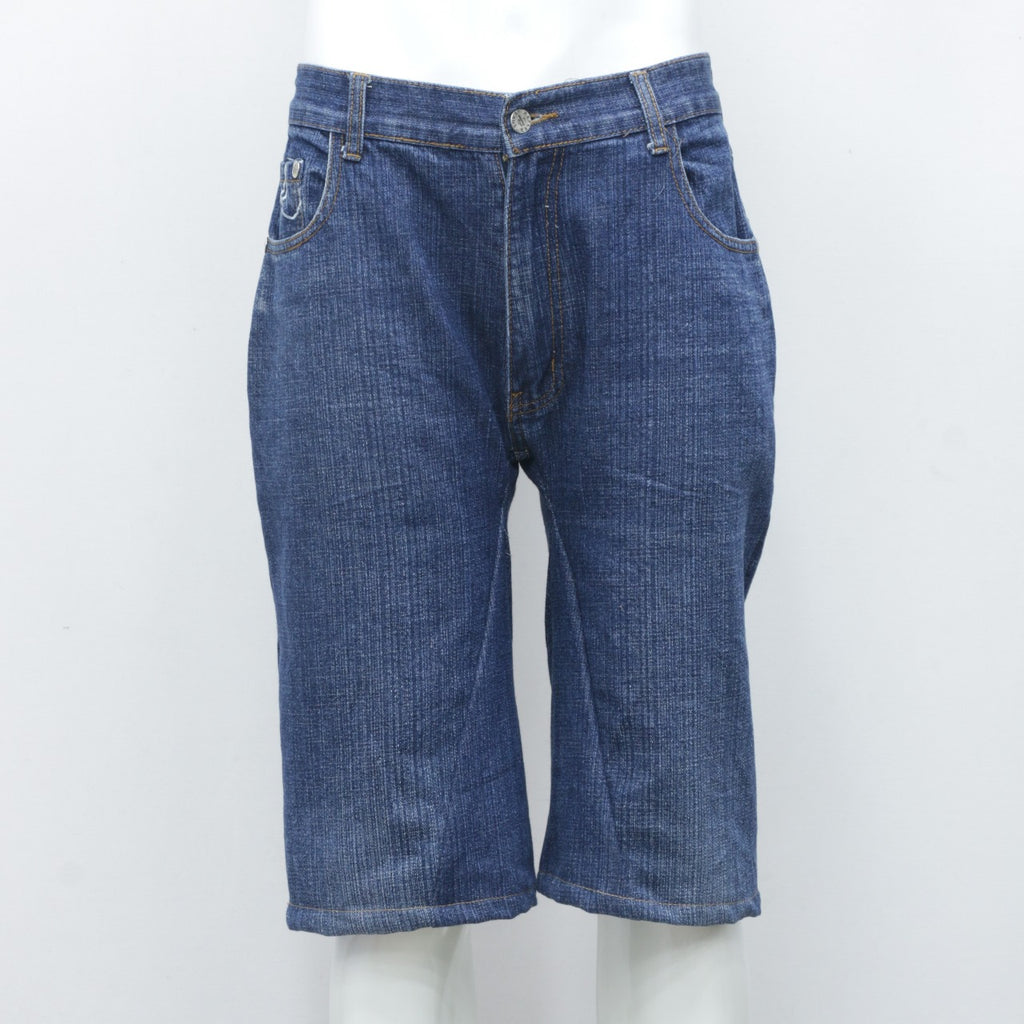 CR2110 Reworked Denim Shorts With Skull Embroidery