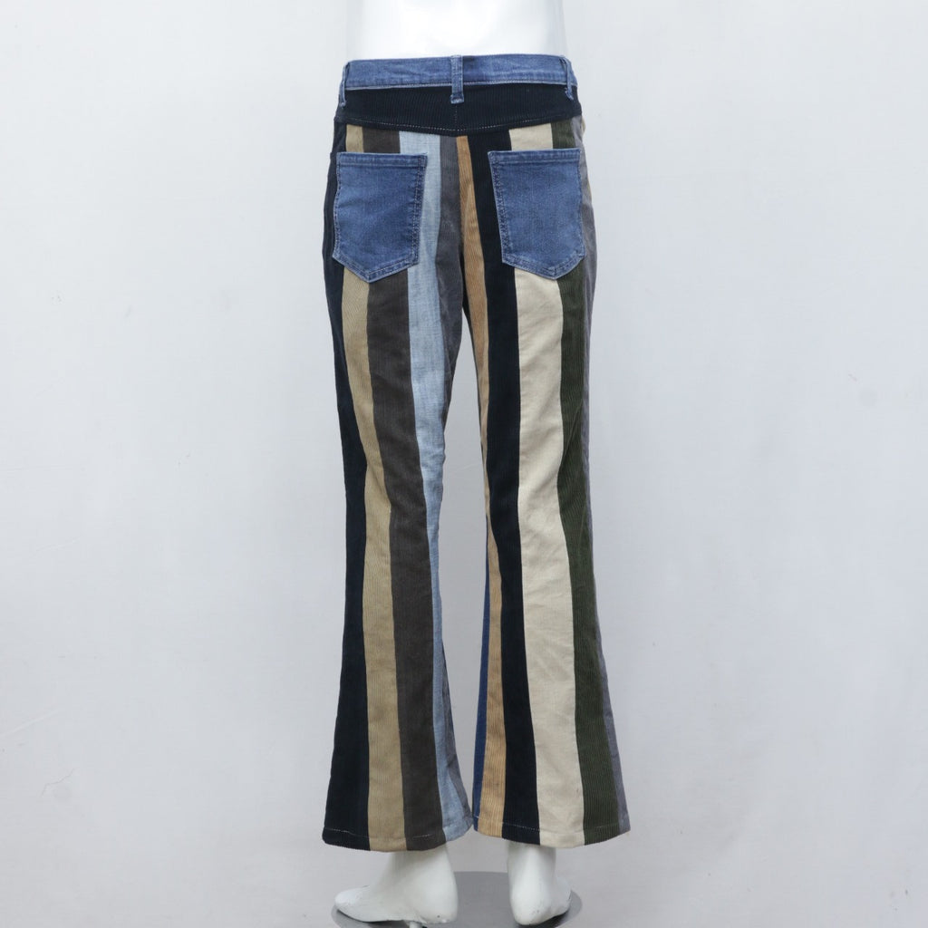 CR0051 Reworked Corduroy Lining Patch Flare Pant
