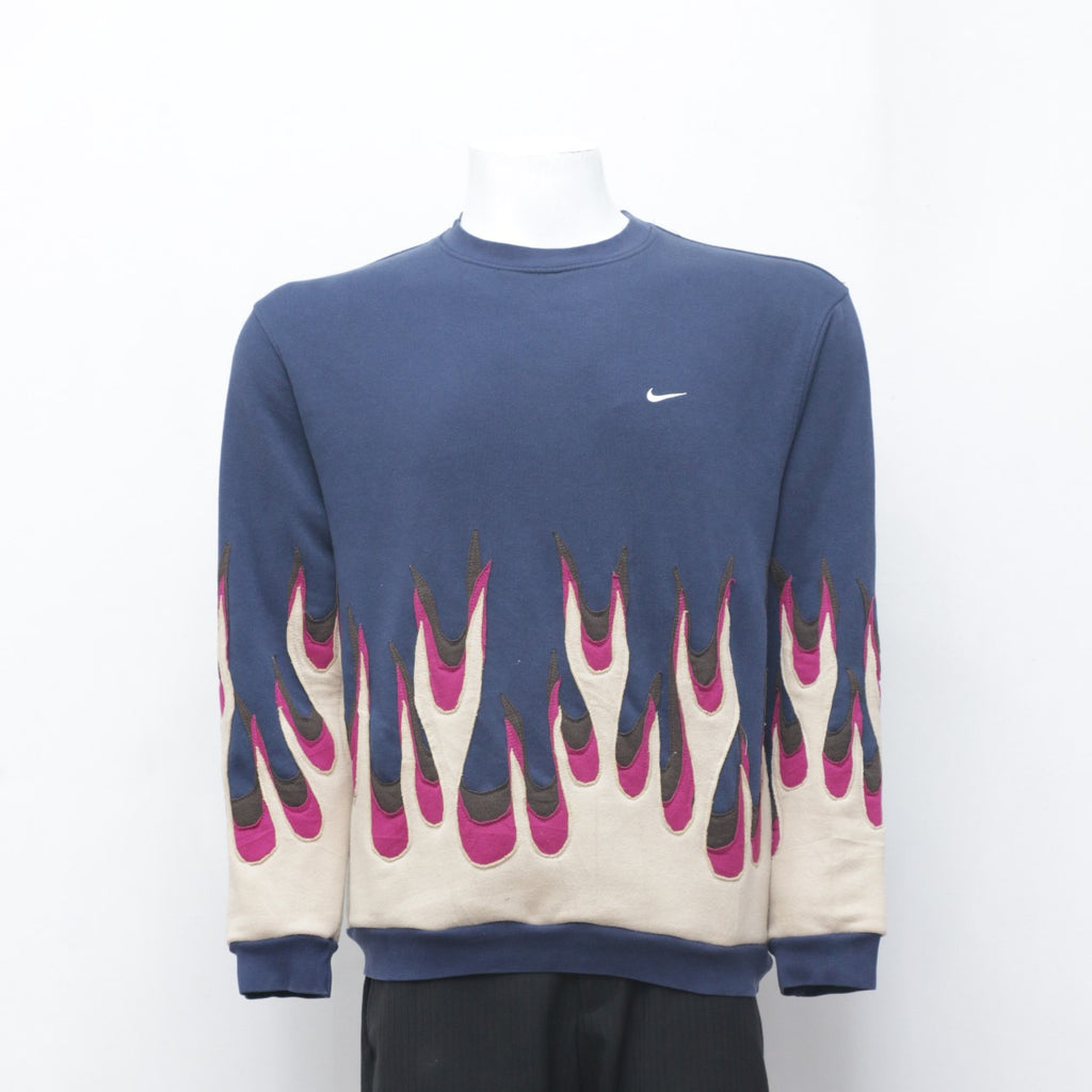 Reworked  Flame Pattern Sweatshirt