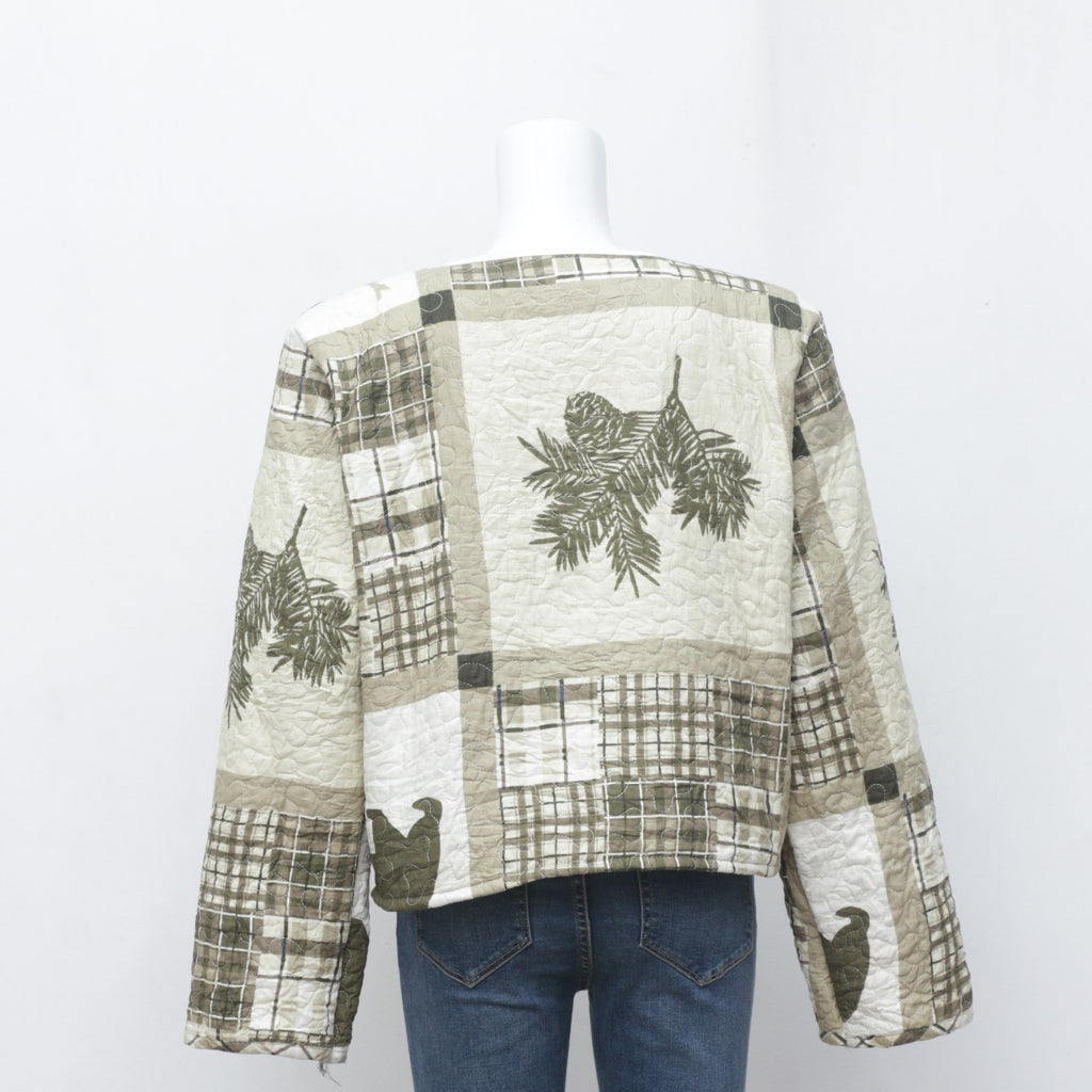 CR2349 Reworked Quilted Epiphany Crop Jacket