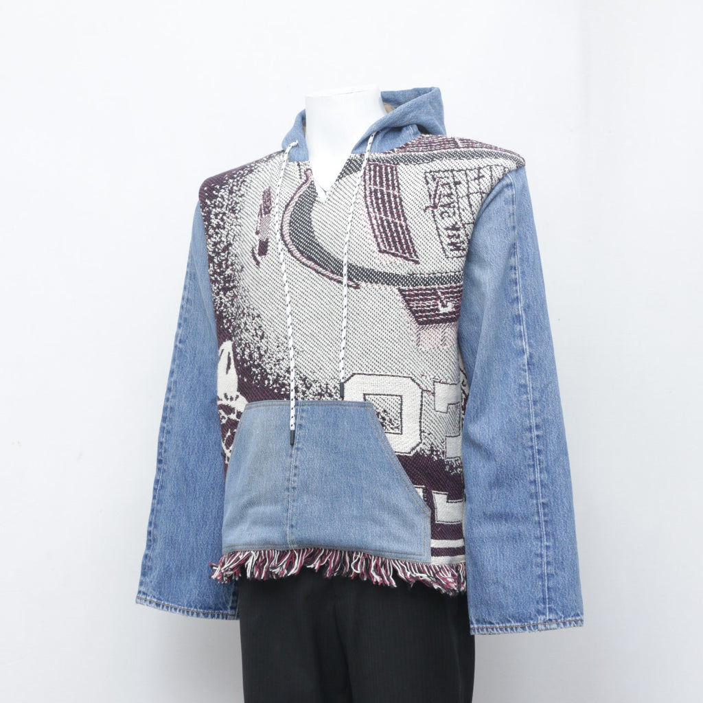 CR0062 Reworked Denim Tapestry Hoodie