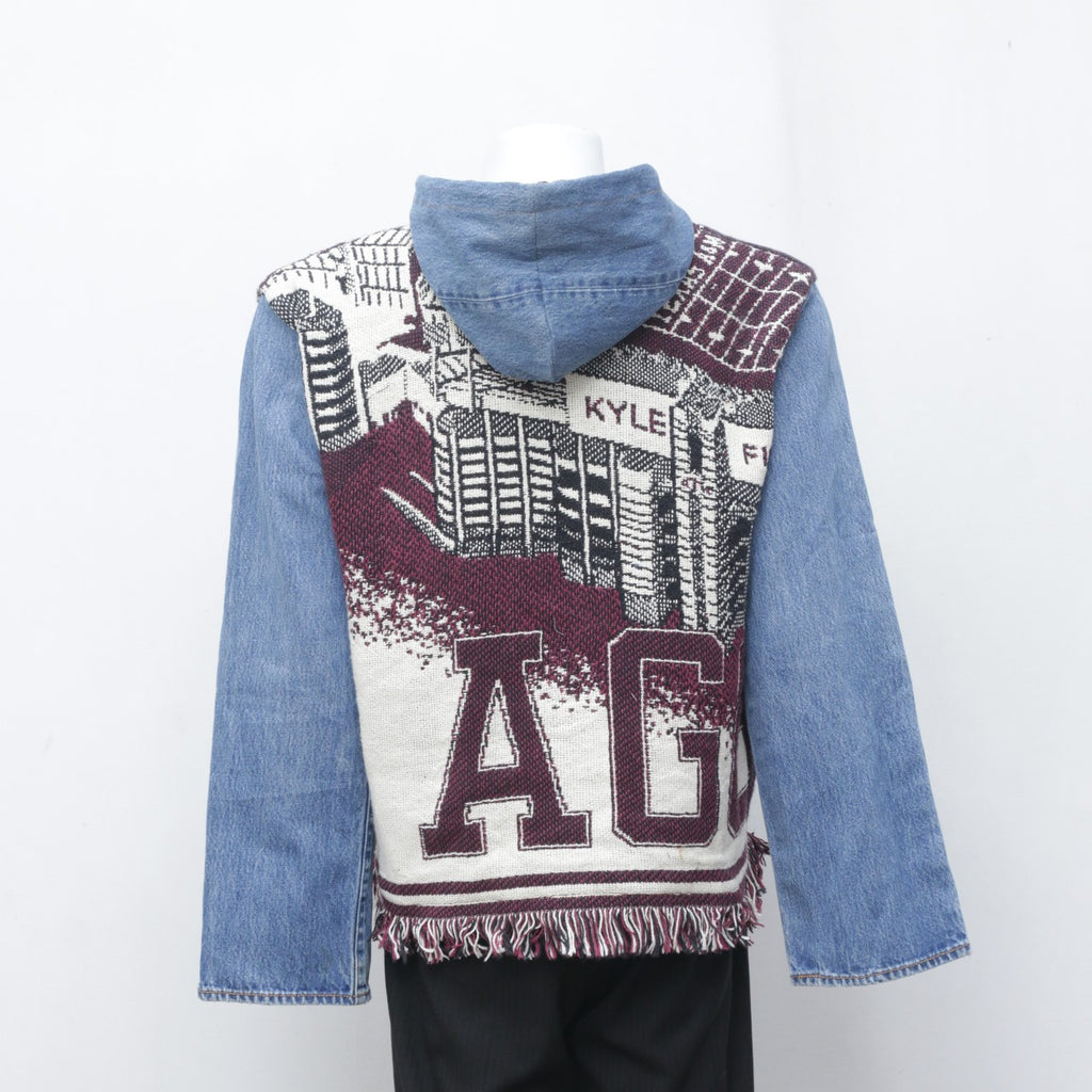 CR0062 Reworked Denim Tapestry Hoodie