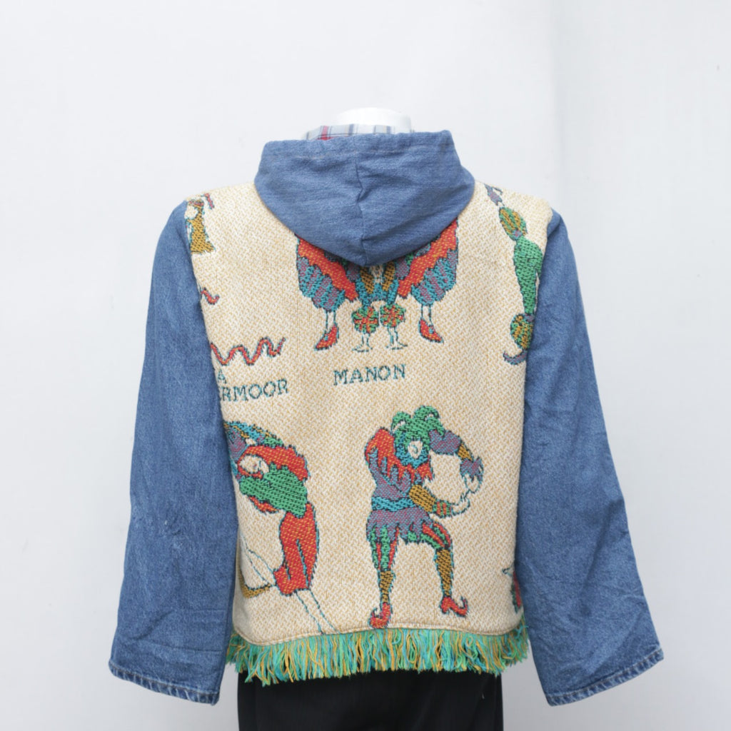 CR0062 Reworked Denim Tapestry Hoodie