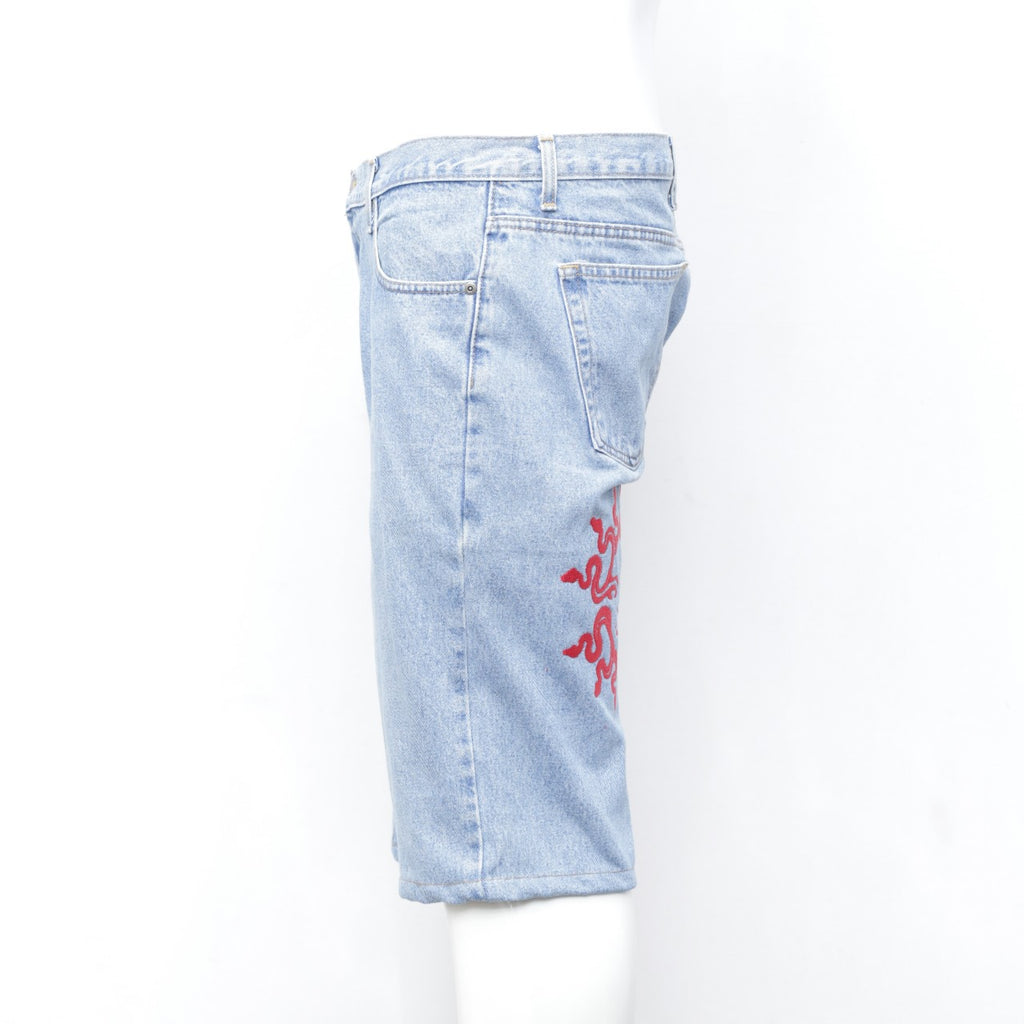 CR2521 Reworked Embroidery Denim Shorts