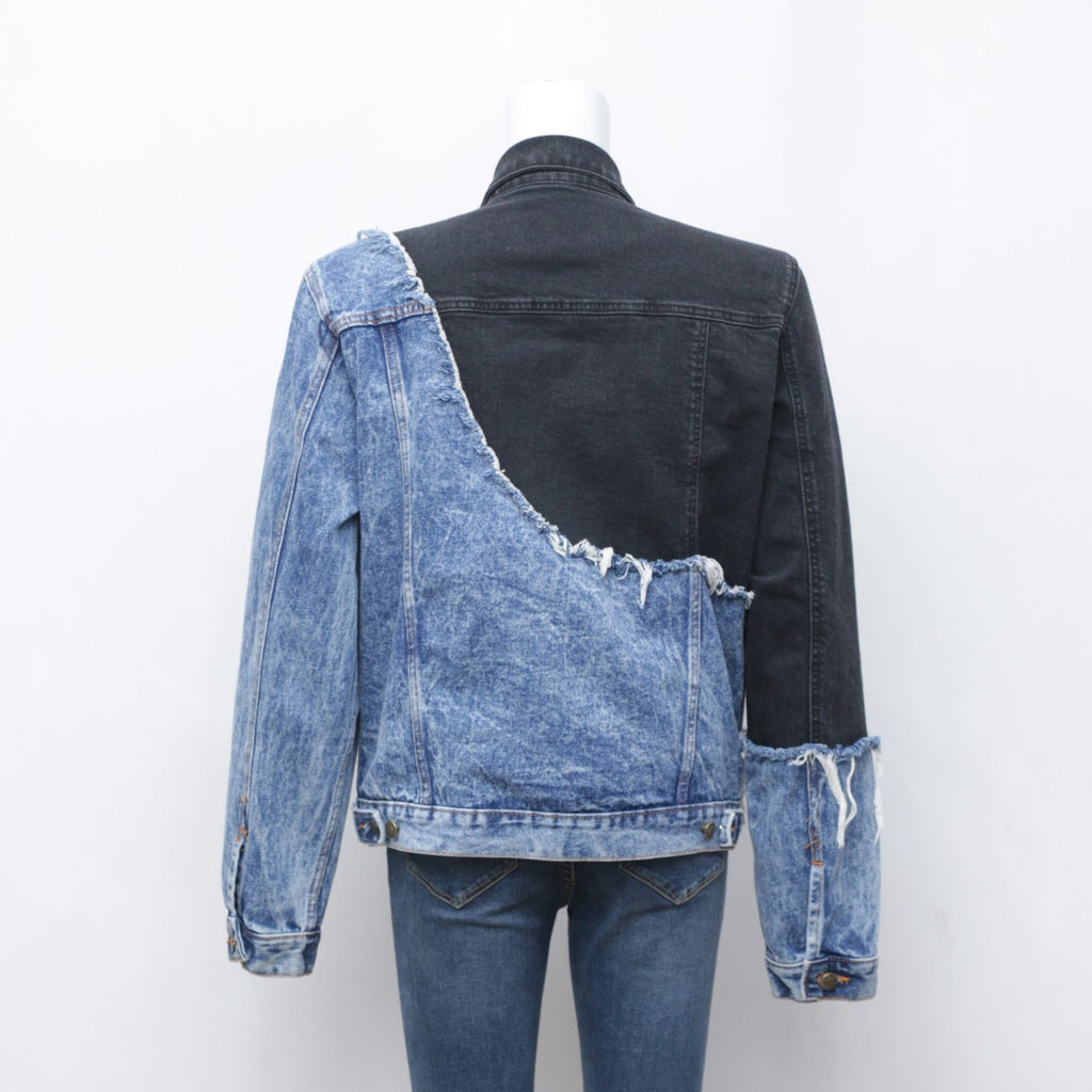 CR0078 Reworked Two Tone Denim Jacket