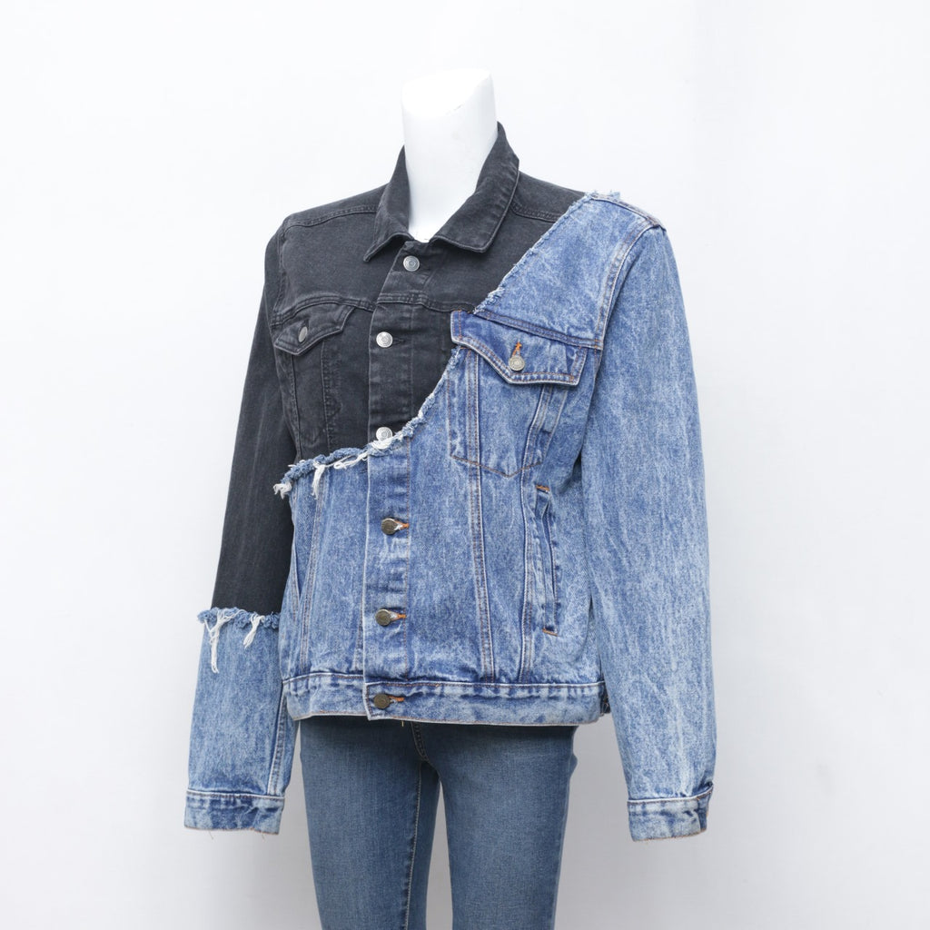 CR0078 Reworked Two Tone Denim Jacket