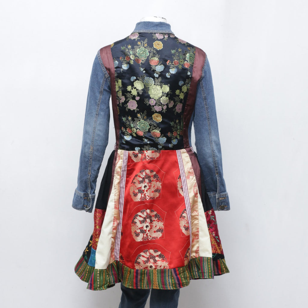CR0079 Reworked Frock Style Denim Jacket