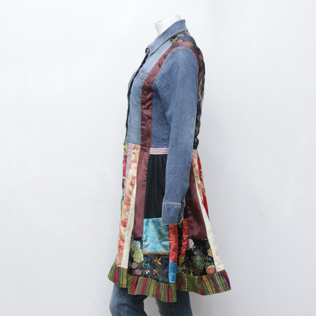 CR0079 Reworked Frock Style Denim Jacket