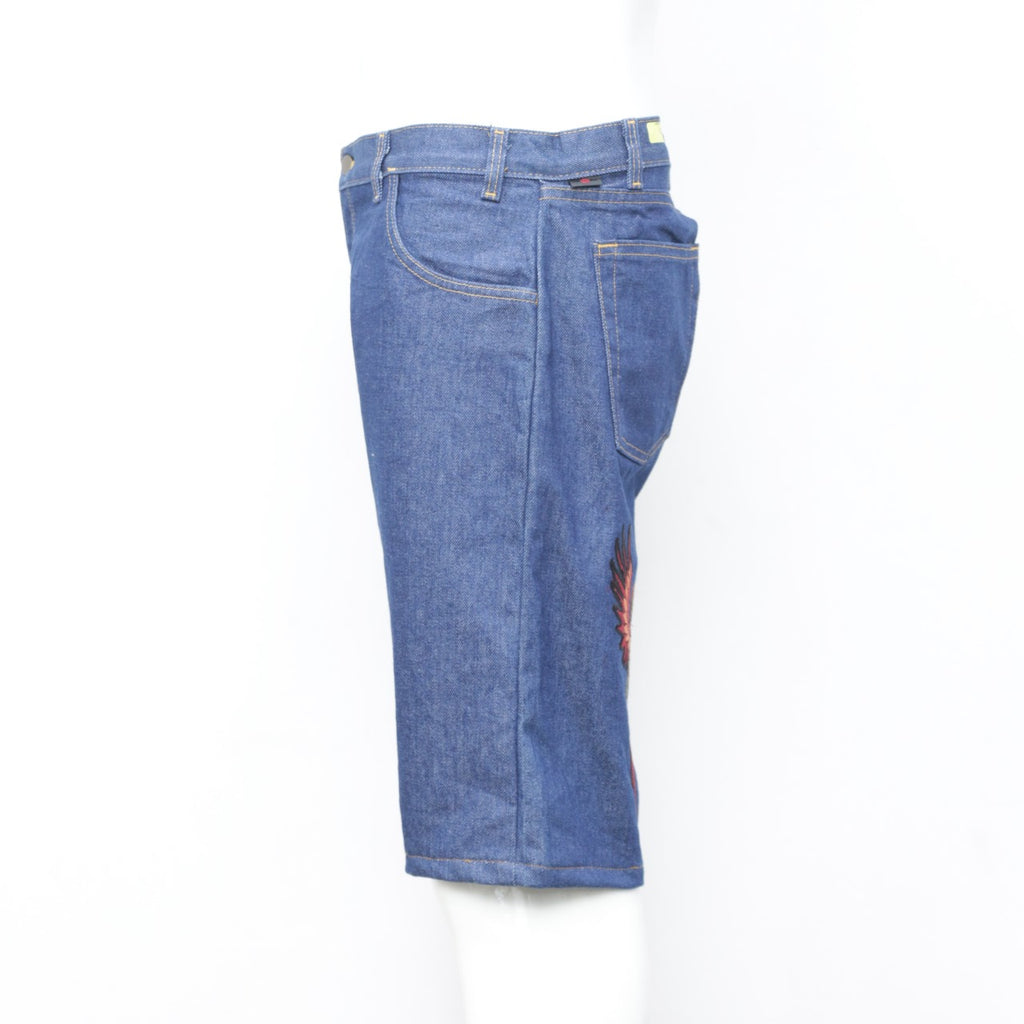 CR2544 Reworked Embroidery Denim Shorts