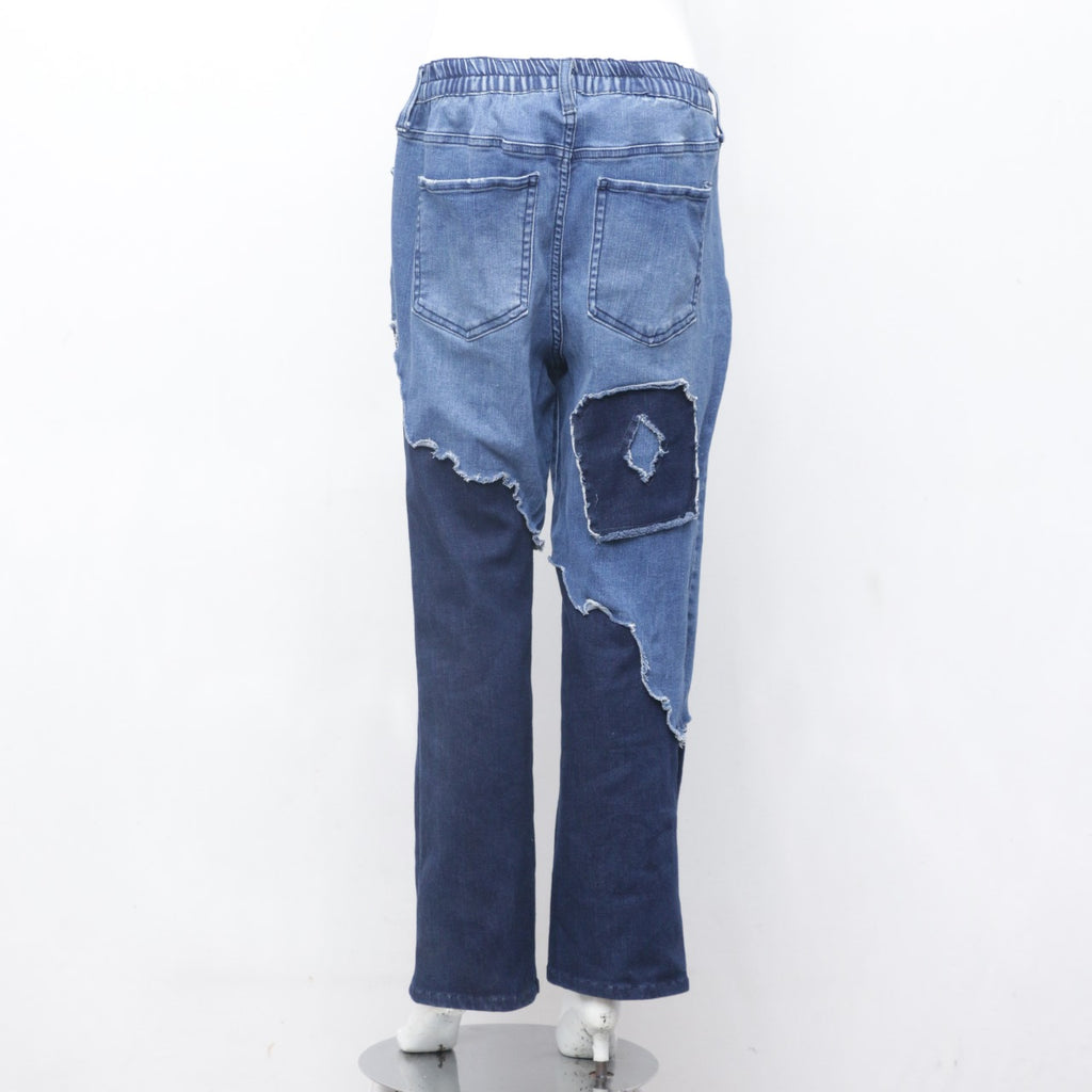 CR0082 Reworked Two Tone Denim Pant
