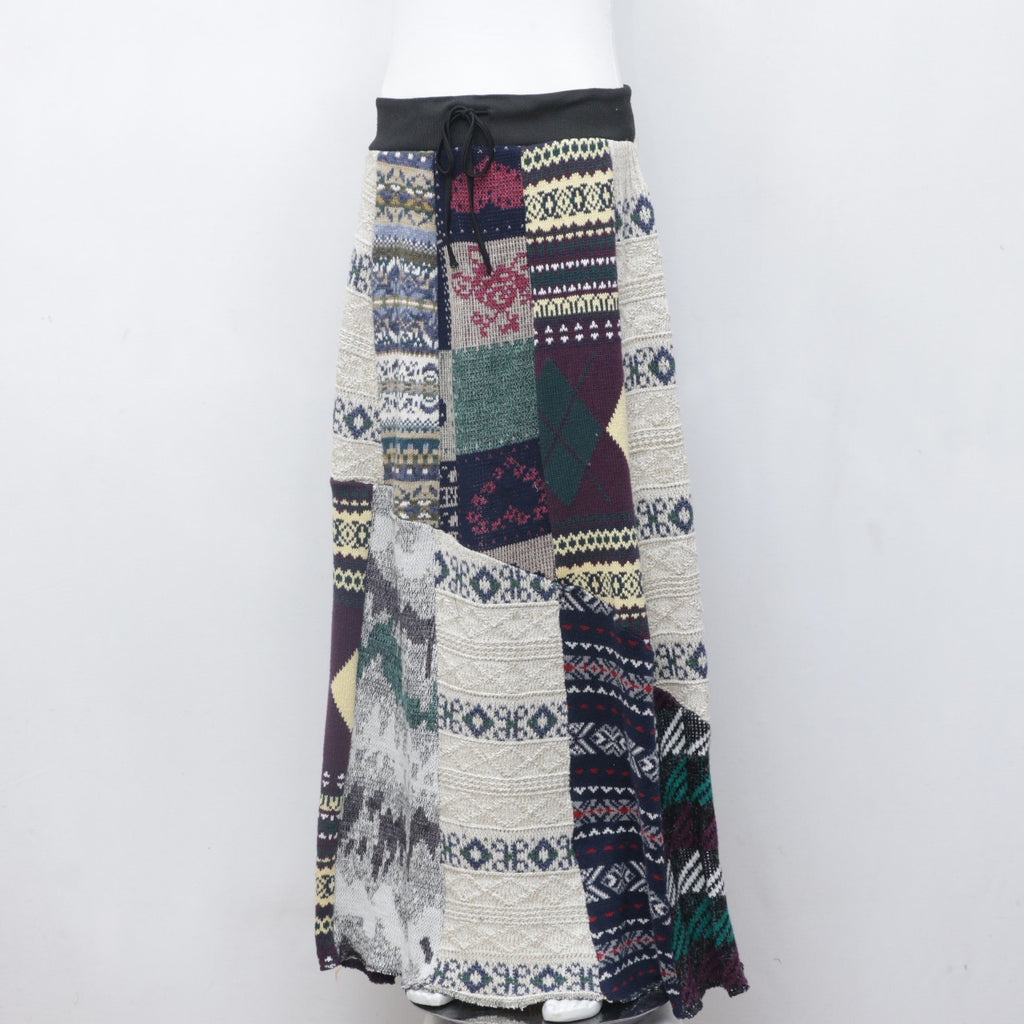 CR0086 Reworked Woolen Long Skirt