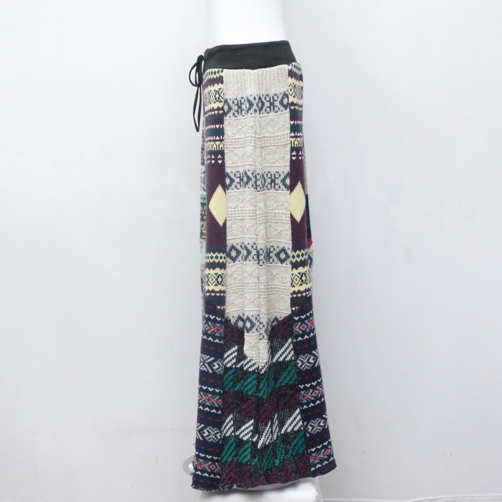 CR0086 Reworked Woolen Long Skirt