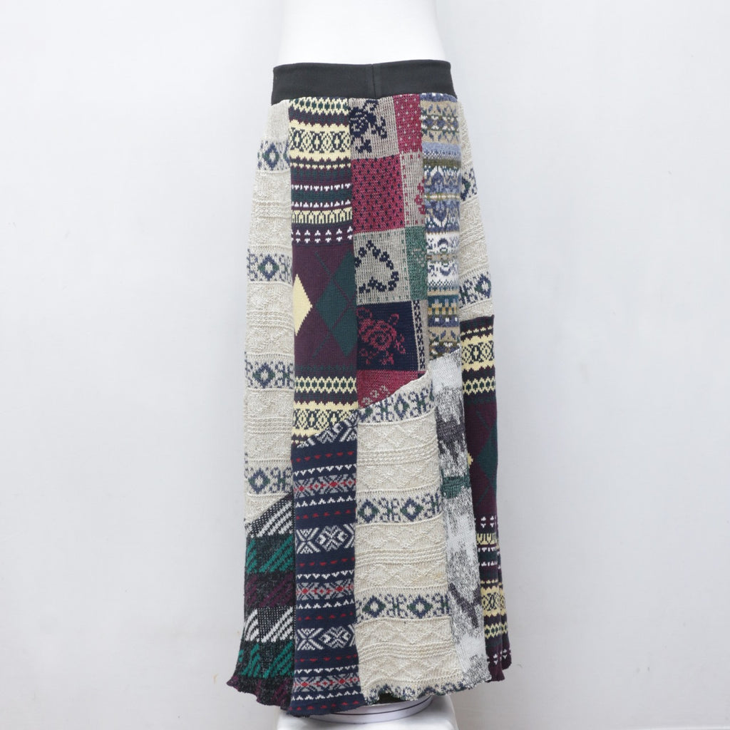 CR0086 Reworked Woolen Long Skirt