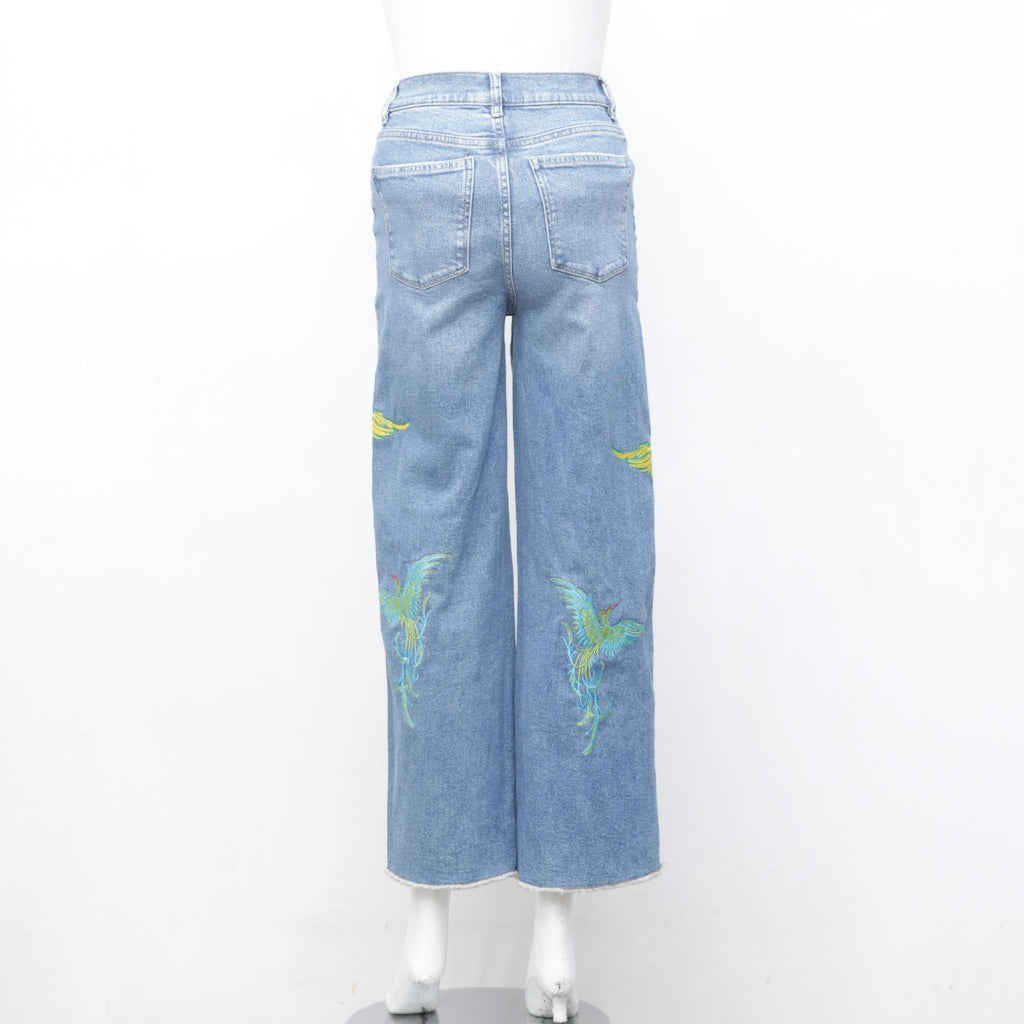 CR2570 Reworked Phoenix Bird Embroidery Pant