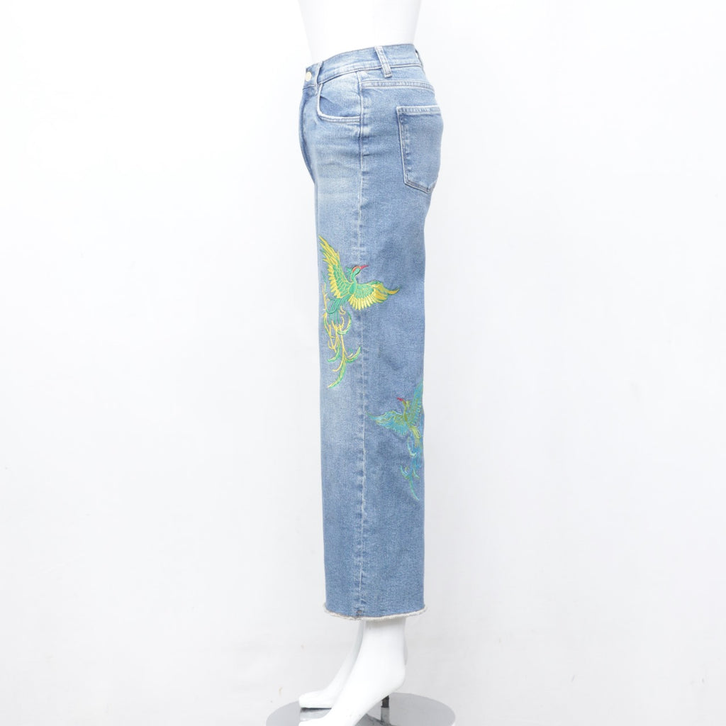 CR2570 Reworked Phoenix Bird Embroidery Pant