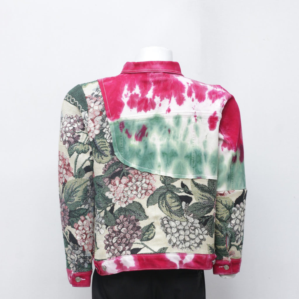CR0097 Reworked Tie-Dye Tapestry Denim Jacket