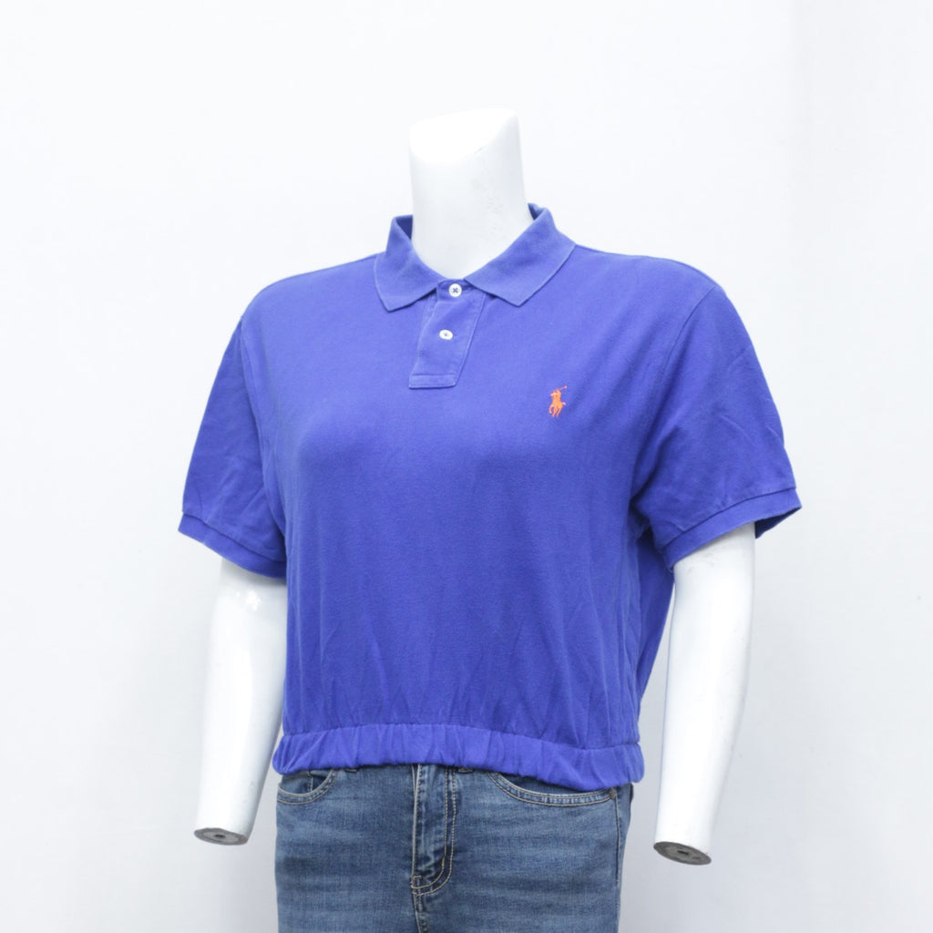 CR3129 Reworked Polo Crop Tops