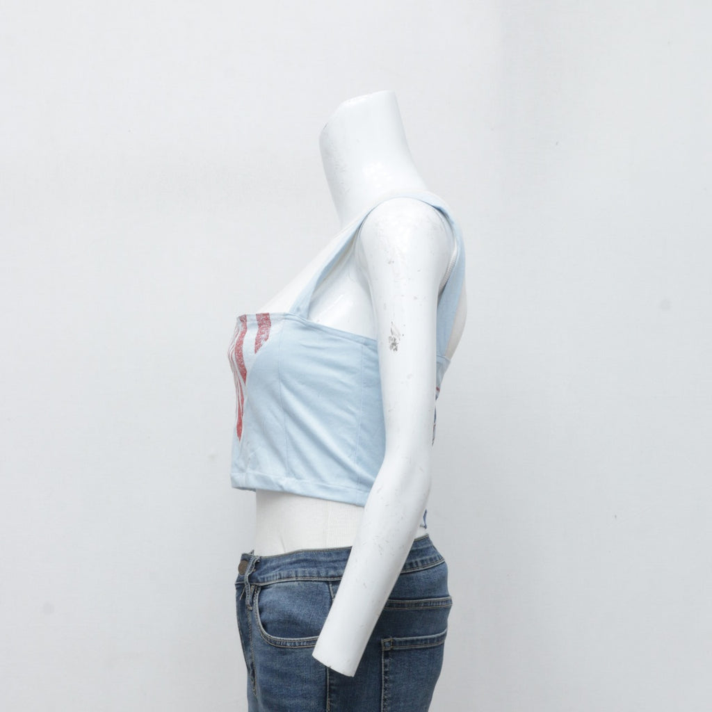 CR3287 Reworked Music Crop Top