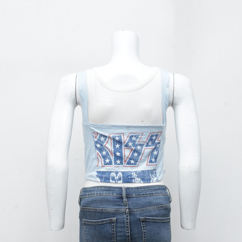 CR3287 Reworked Music Crop Top