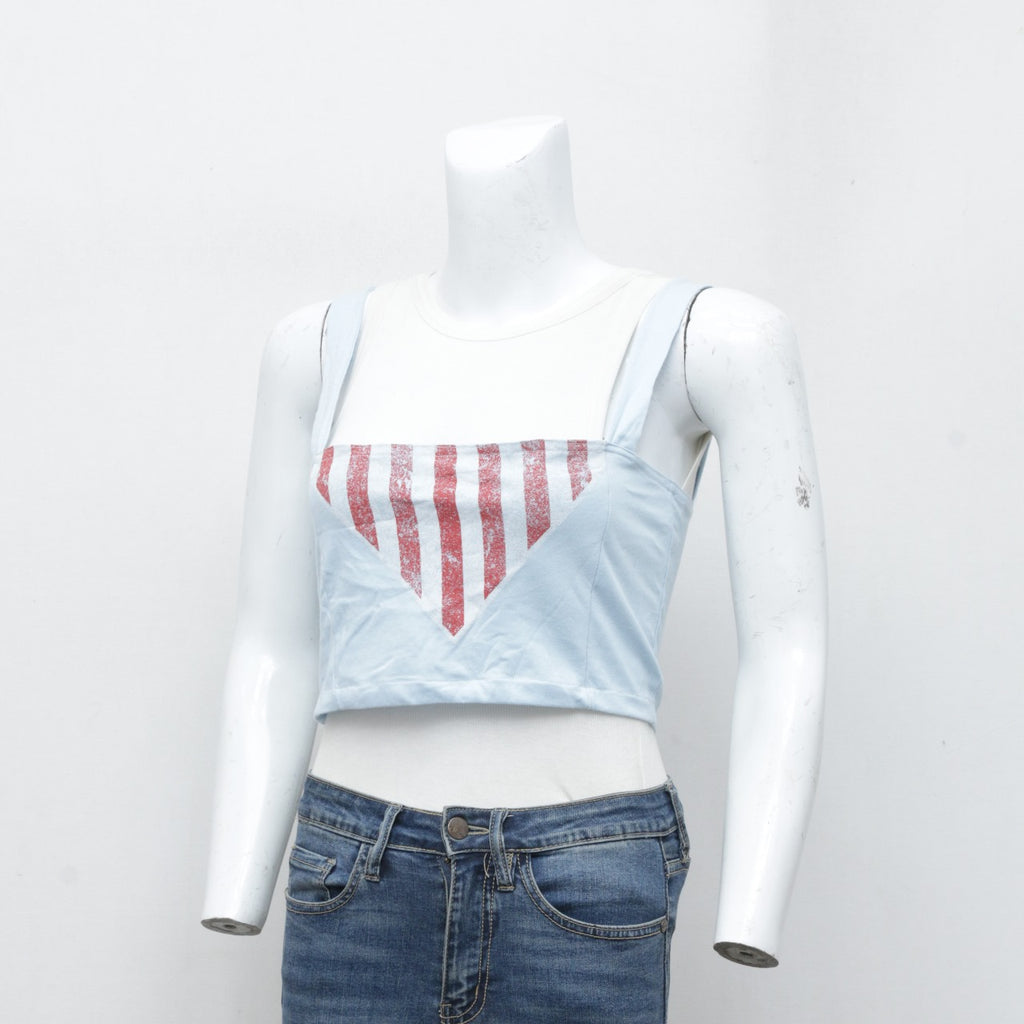 CR3287 Reworked Music Crop Top