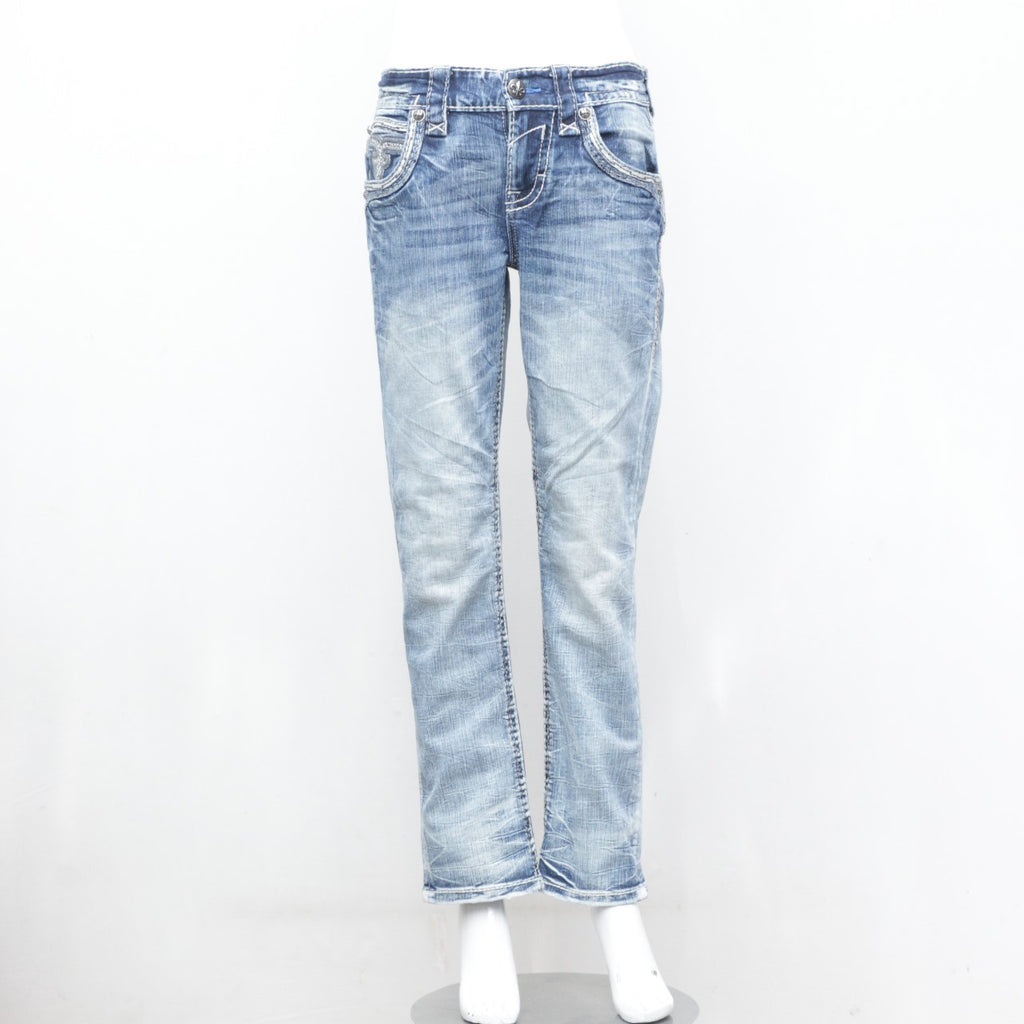 Trendy Rock Revival Men's Jeans