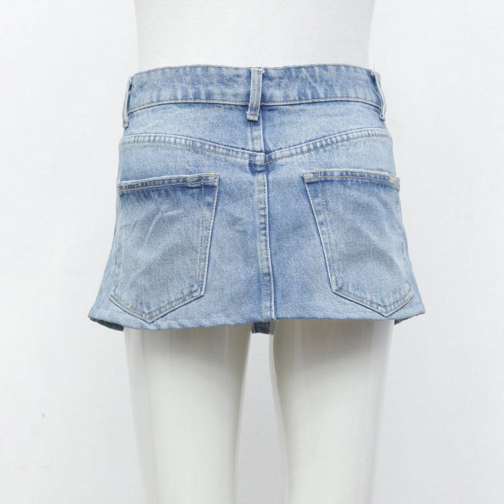 CR3411 Upcycled Mini Denim Skirts