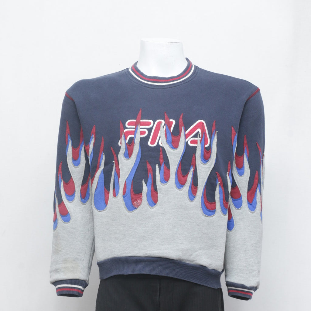 Reworked  Flame Pattern Sweatshirt