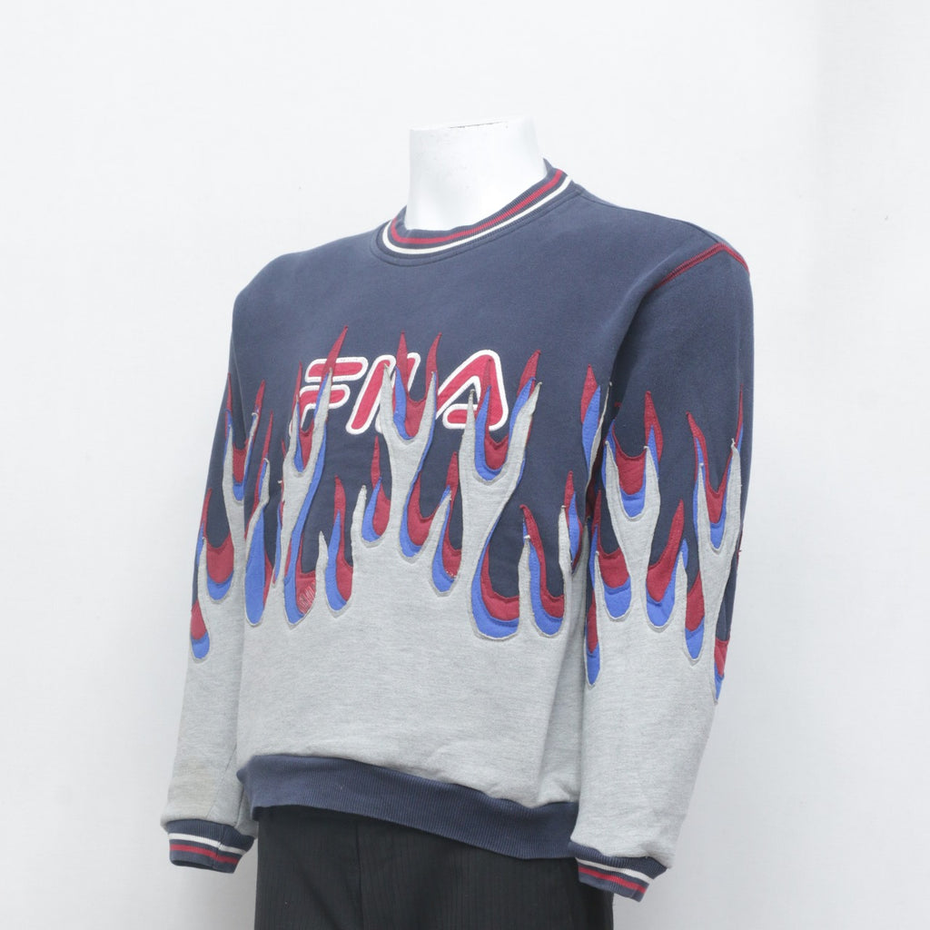 CR3523 Reworked Flame Pattern Sweatshirt