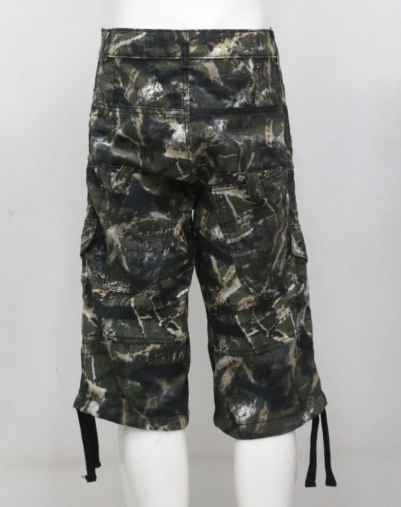 CR1432 Rework Camo Cargo Shorts – Multi Pocket Utility Street Shorts
