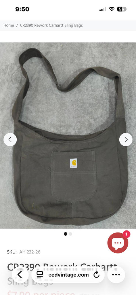 Custom Peterthriffen, Upcycled Carhartt Sling Bags