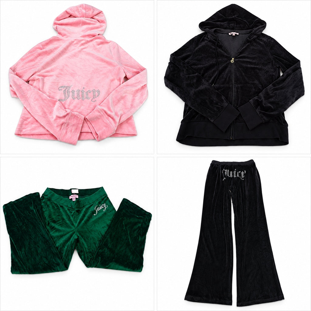 Y2K Juicy Hoodies and Trousers Bundle  in mixed sizes and colours, Grade A/B/C.