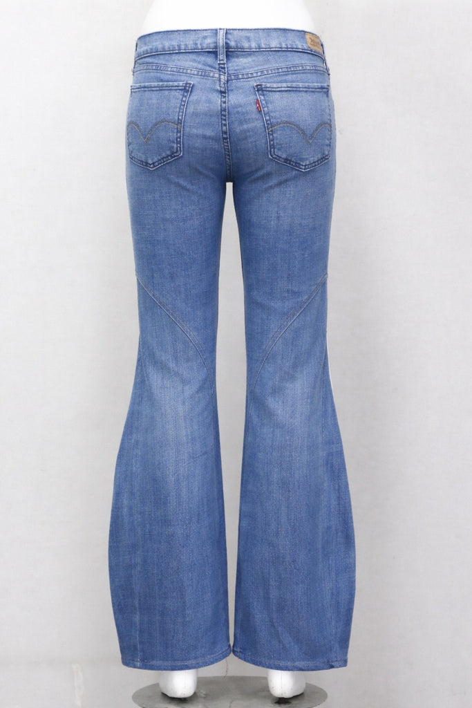 CR1419 Stripe Panel Flare Jeans – Sporty Rework Denim