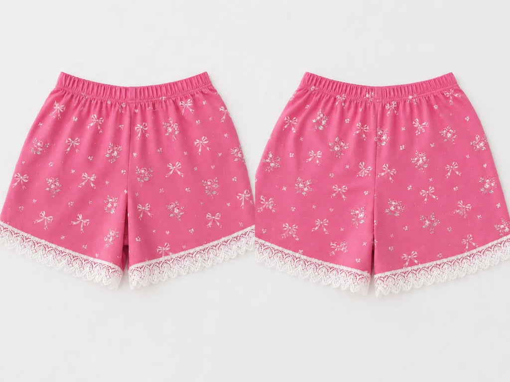 CR1586 Upcycled Linen Floral Shorts