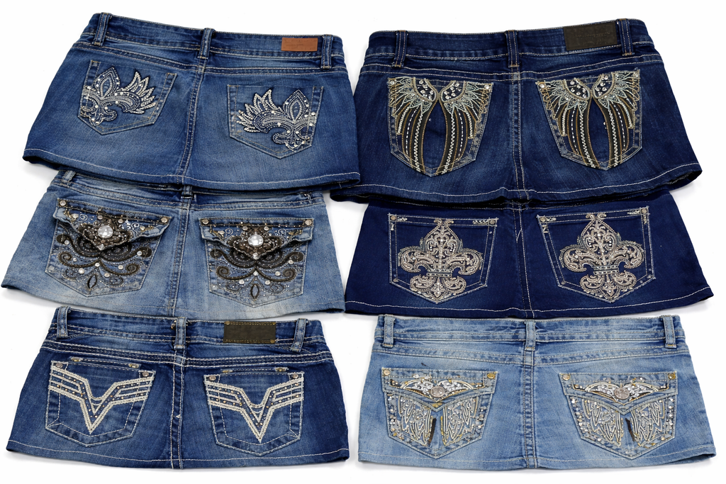 CR7179 Rework Y2K Mini Denim Skirts