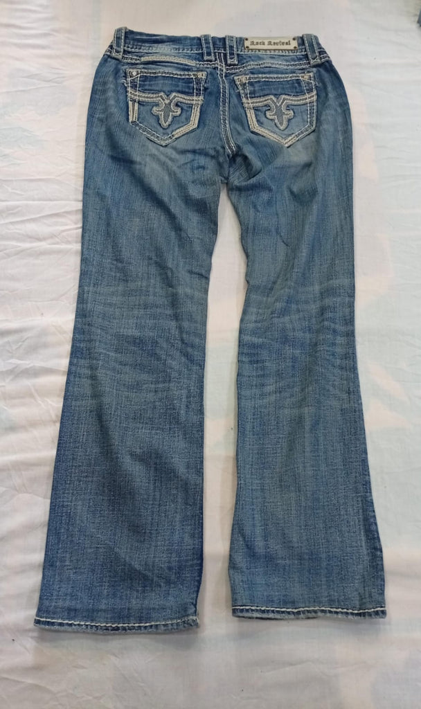 CR13188 Vintage Rock Revival Flare and Straight Jeans