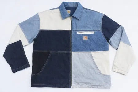 CR1169 Upcycled Heritage Patchwork Zip Jacket
