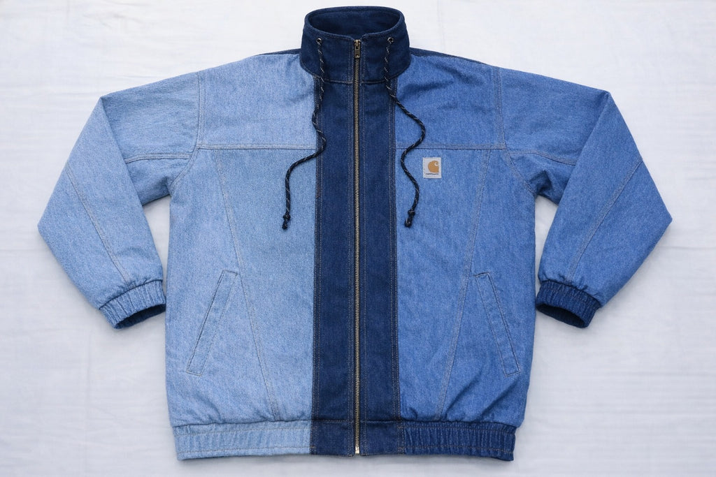 Color Block Workwear Jacket – Panel Zip-Up Utility Coat (Unisex)