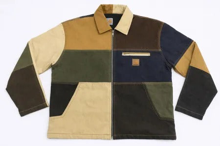 CR1169 Upcycled Heritage Patchwork Zip Jacket