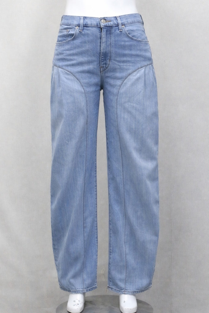 CR1416 Rework Panel Denim Jeans – Light Wash Curved Panel Straight Fit