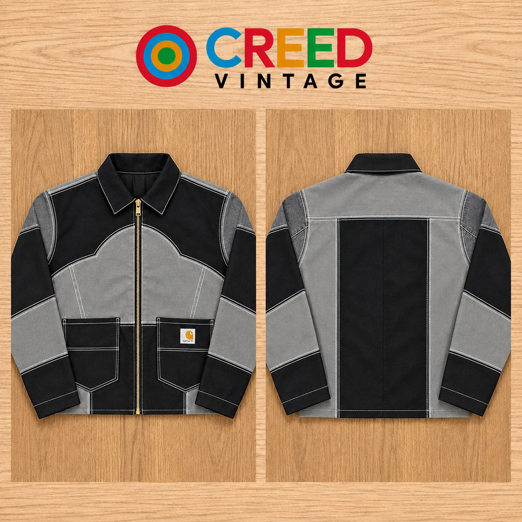 CR2281 UPCYCLED CARHARTT TWO-TONE PANEL ZIP JACKET