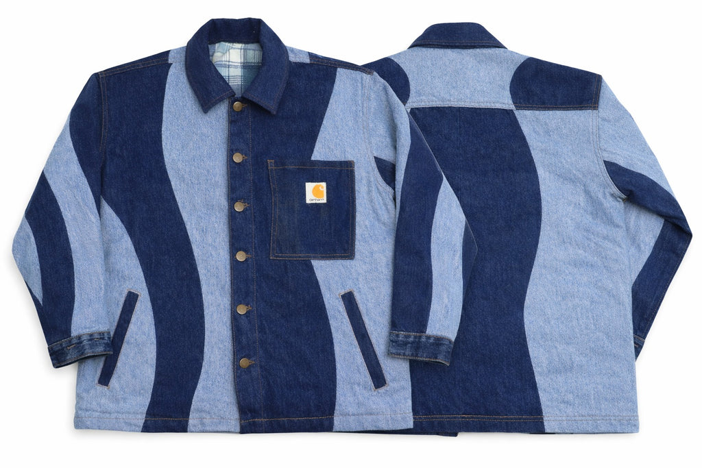 Patchwork Denim Chore Jacket – Bold Panel Workwear Coat