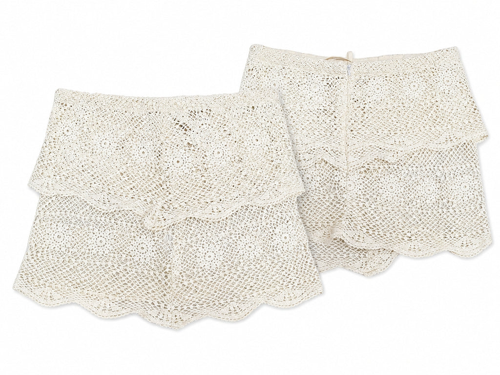 CR1894 UPCYCLED CROCHET MINI SKIRT