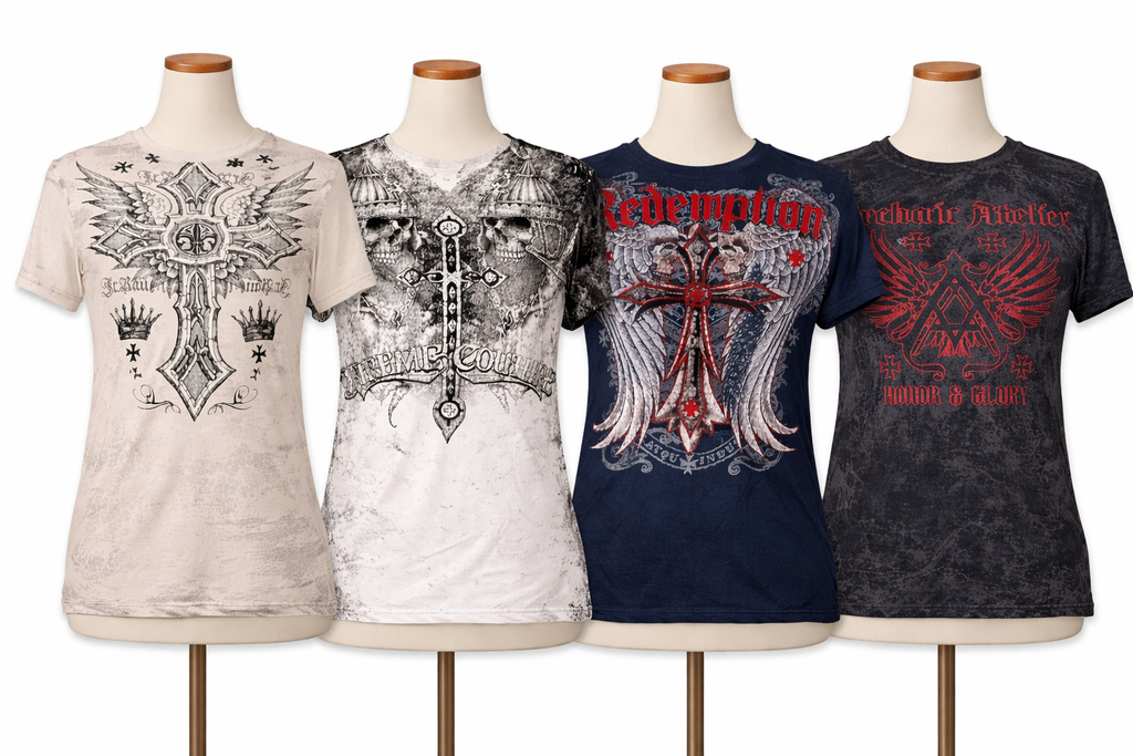 CR7271 Vintage Skull T-Shirt