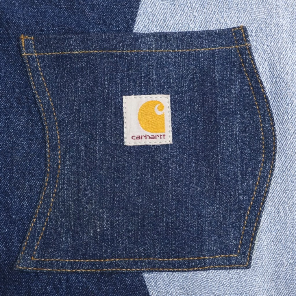 CR1392A Patchwork Denim Chore Jacket